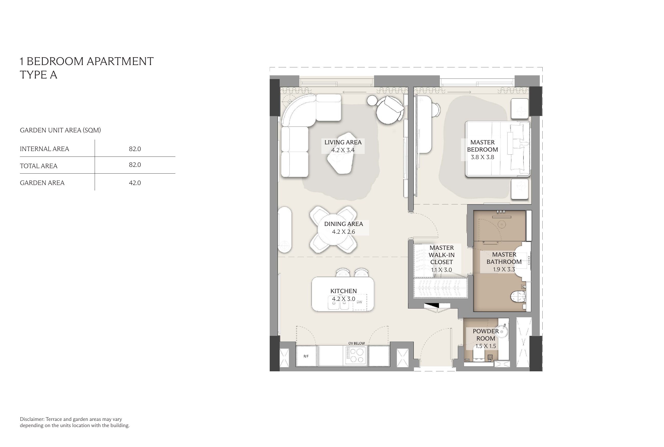 1 Bedroom Apartment — Type A