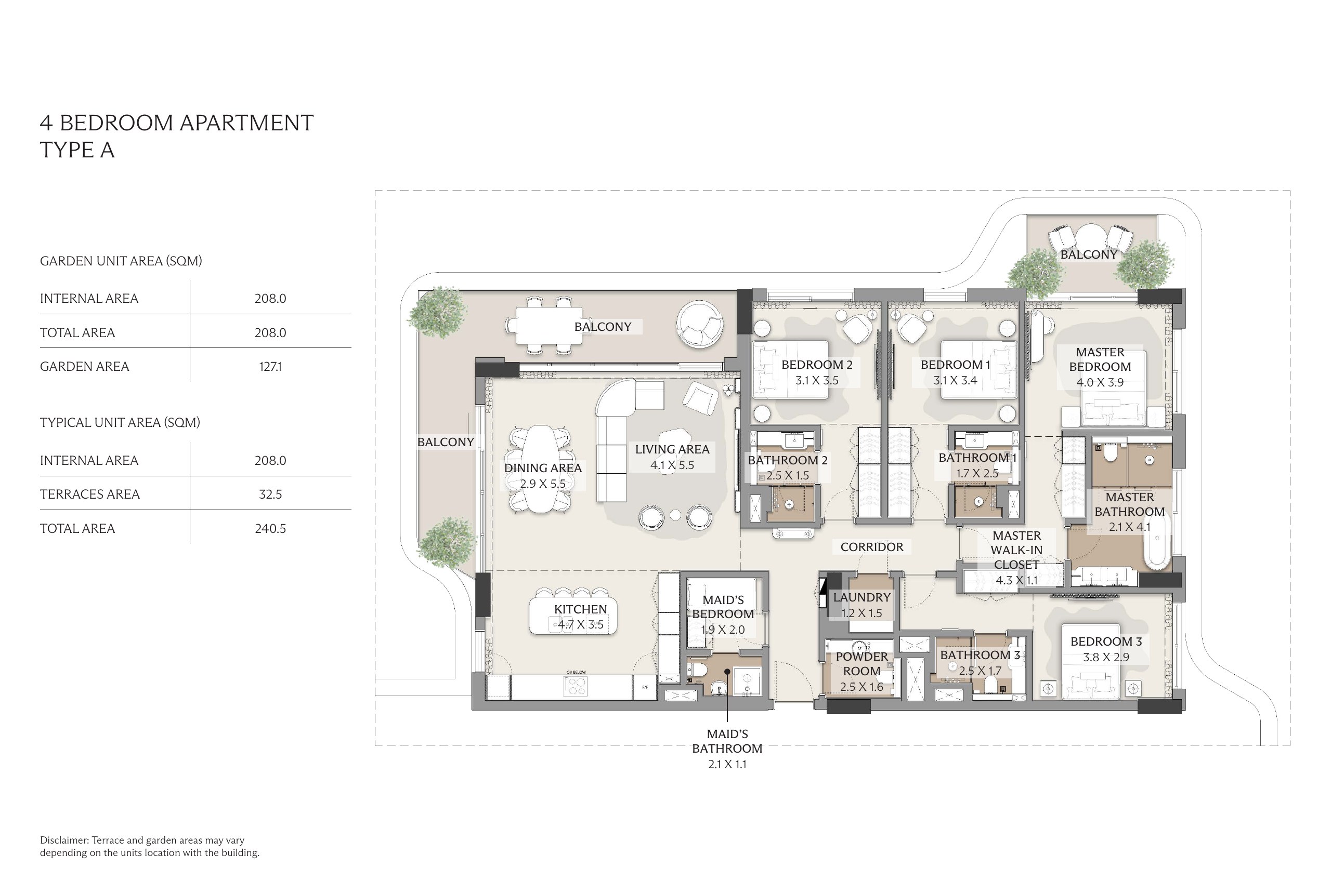 4 Bedroom Apartment — Type A