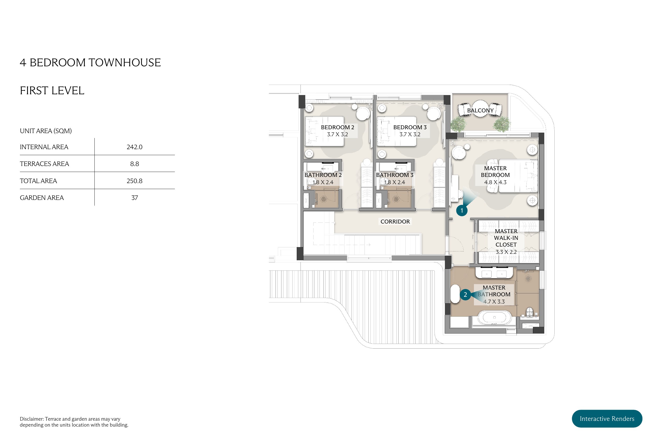 4 Bedroom Townhouse — First Level