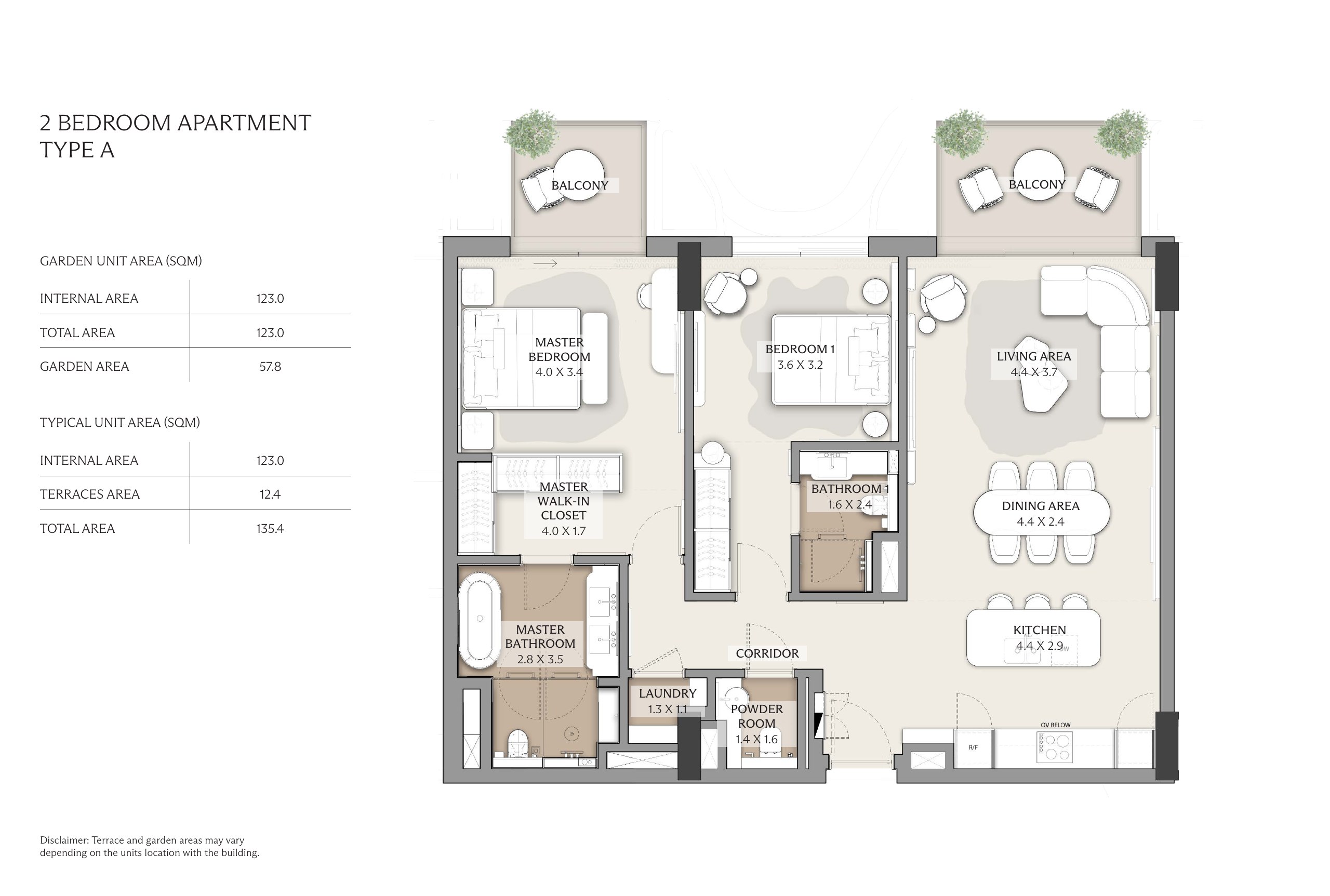2 Bedroom Apartment — Type A